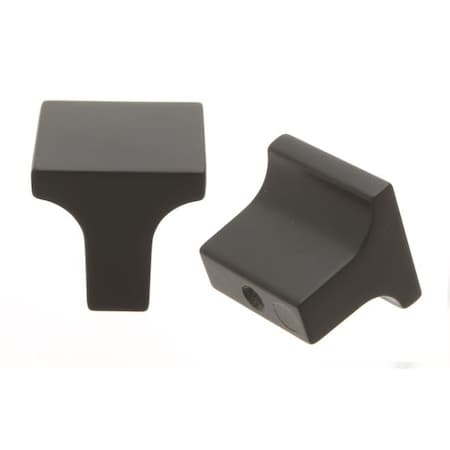 Crown 1" Square Cabinet Knob Matte Black Finish CHK83125BK